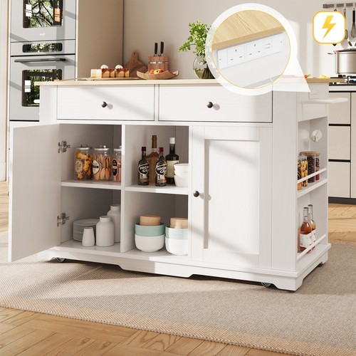 Rolling kitchen island storage - kitchen,