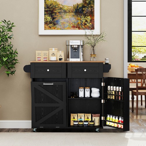 Rolling kitchen island cart - kitchen,
