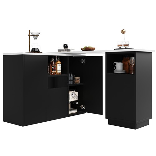 Extendable bar kitchen island - extendable,
