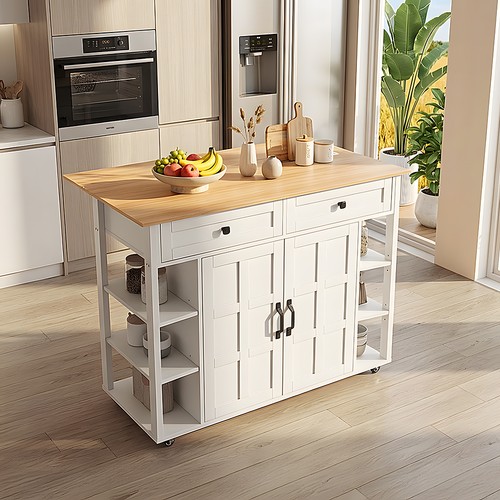 Kitchen island with - kitchen, drop