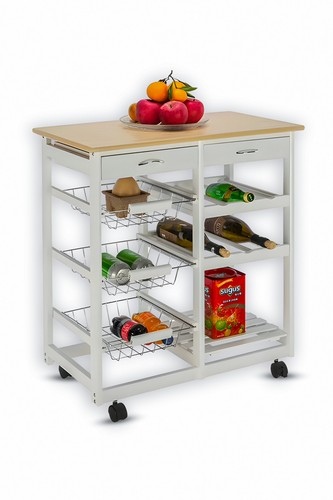 Wooden kitchen trolley island - wooden,