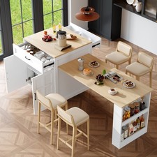 Extendable Kitchen Island w/