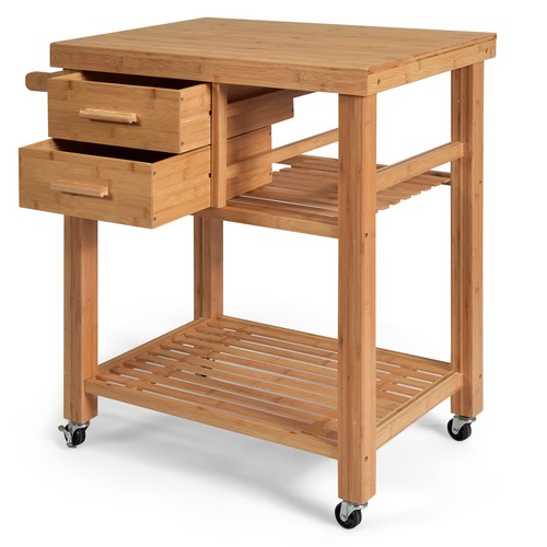 Cart rolling bamboo kitchen - rolling,