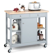 COSTWAY Mobile Kitchen Island