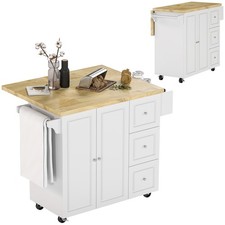 HOMCOM Rolling Kitchen Island