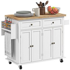 HOMCOM Rolling Kitchen Island