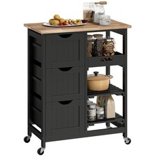 HOMCOM Rolling Kitchen Island